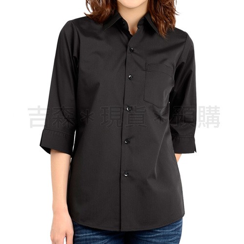 素色襯衫-黑色